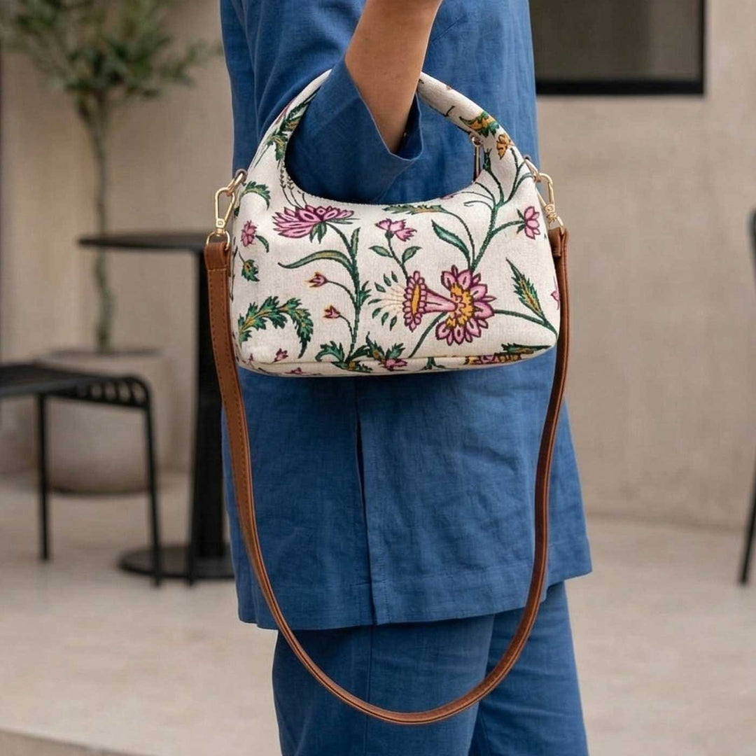 Bagh Print Jacquard Ellara Handbag