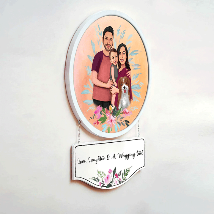 Photo Caricature Hanging Nameplate