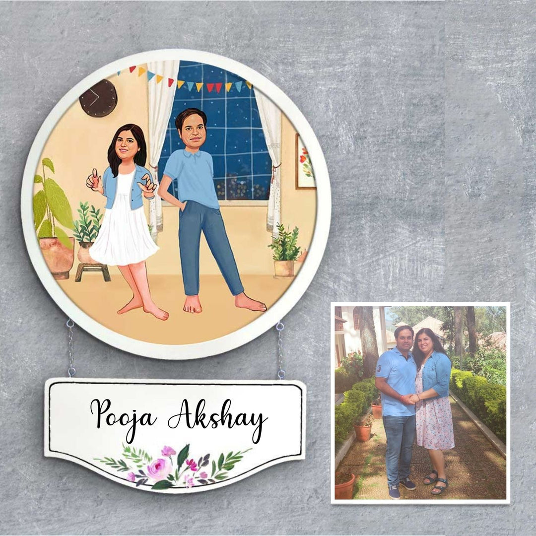 Photo Caricature Hanging Nameplate