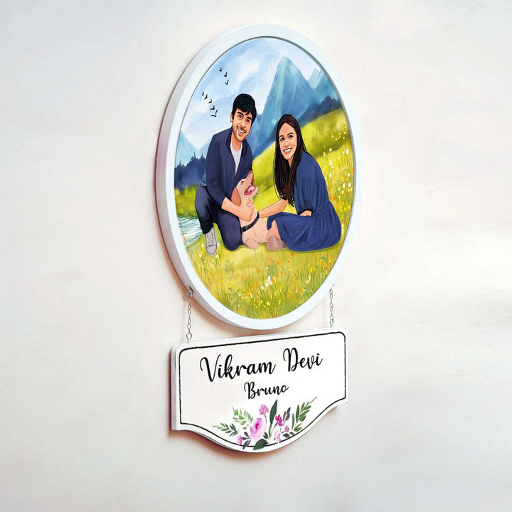 Photo Caricature Hanging Nameplate