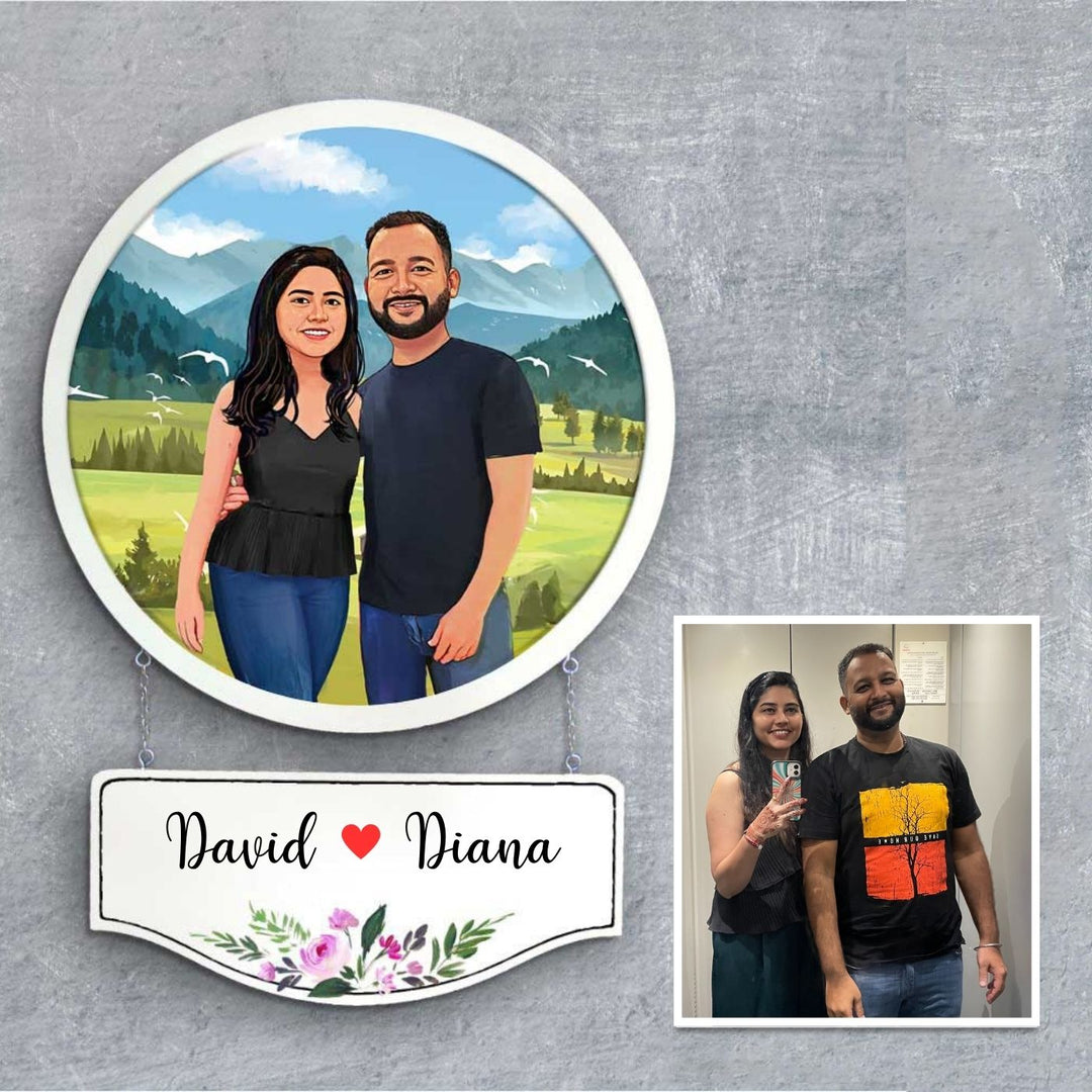 Photo Caricature Hanging Nameplate