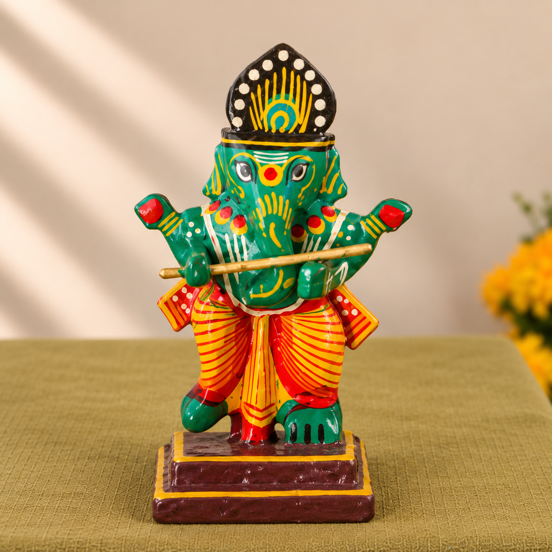 Handmade Mini Musical Ganesha Showpiece For Golu/Festive Decor