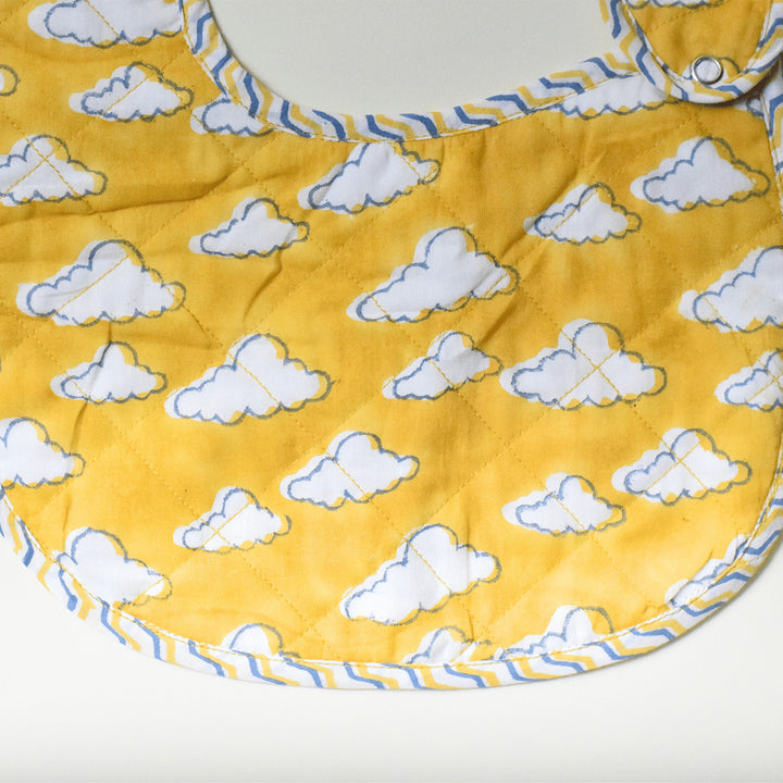 Block Printed Dreams Afloat Bib