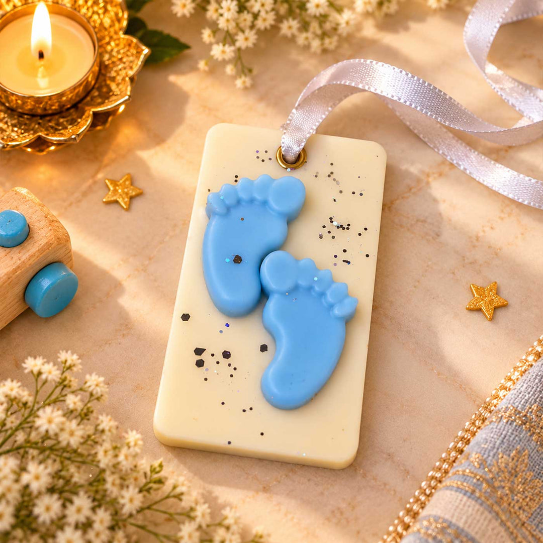 Handmade Little Blessing Mulberry Vanilla Soy Wax & Beeswax Fragrance Bar For Baby Shower Gifting