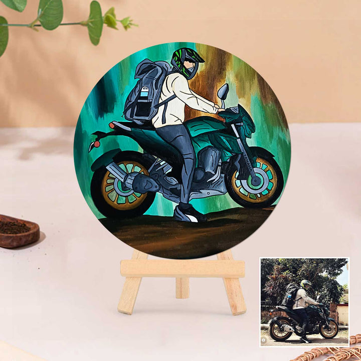 Photo Personalized Hand-Painted MDF Wood Portrait