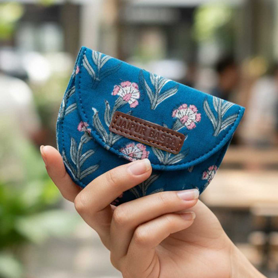 Sanjh Hand Block Printed Coin Pouch