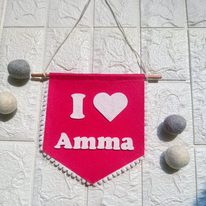 Personalized Handmade I Love Maa Felt Bunting For Mothers