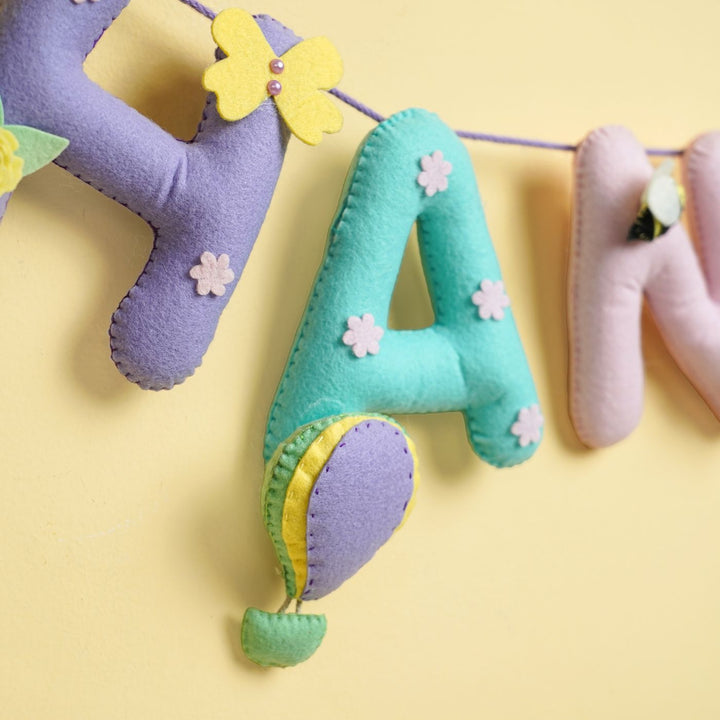 Handmade Personalized Felt Kids Bunting - Hot Air Balloon