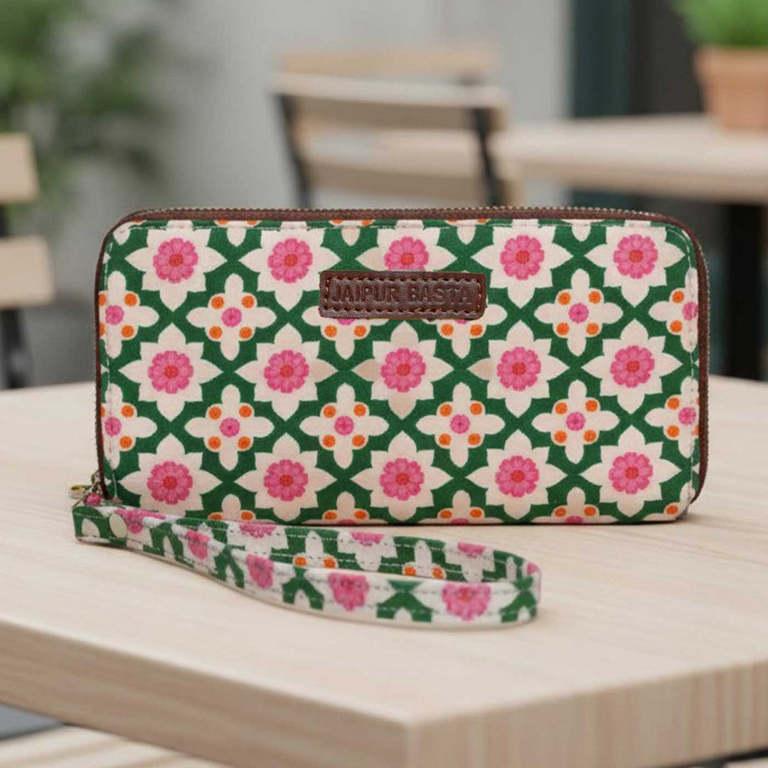Bageechi Hand Block Printed Wrist Clutch
