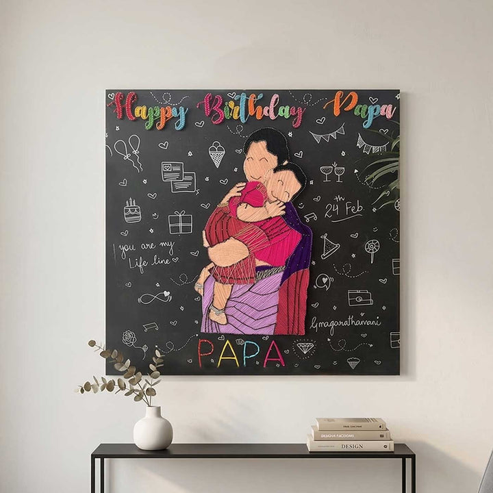 Photo Personalized String Art Birthday Bliss Wooden Name Plate