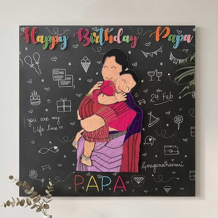 Photo Personalized String Art Birthday Bliss Wooden Name Plate
