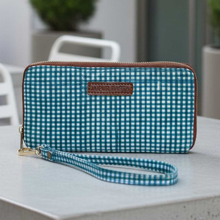 Surai Hand Block Printed Wrist Clutch