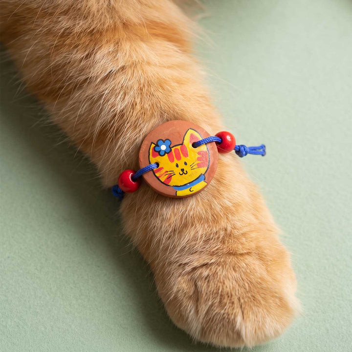 Hand-Painted Animal Theme Terracotta Rakhi For Pets