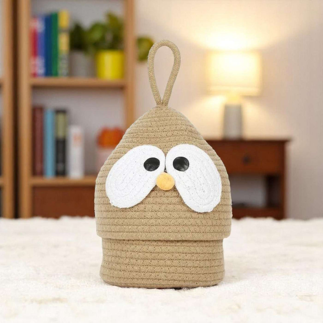 Cute Multipurpose Coil Basketry Handmade Foldable Cotton Rope Baskets For Kids