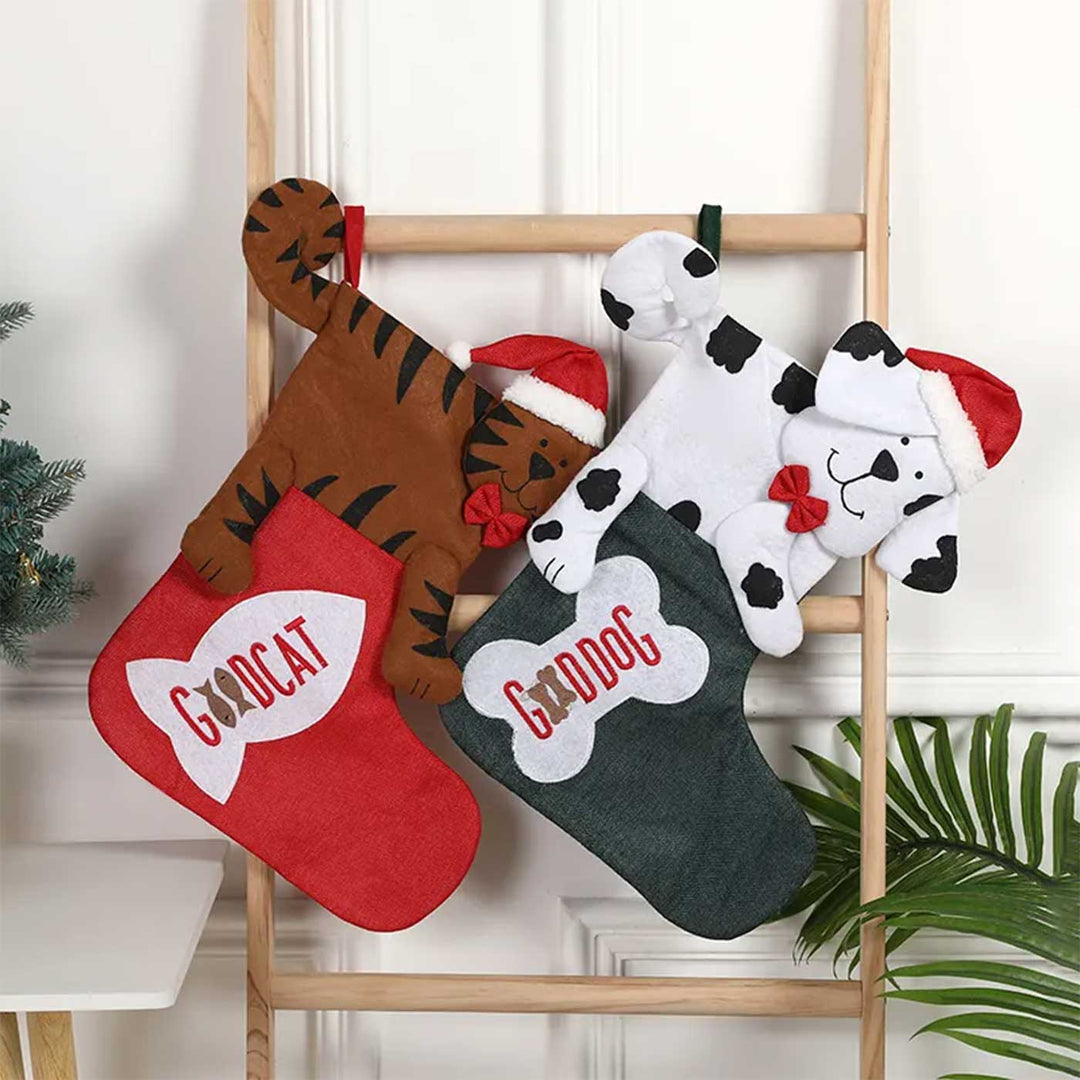 Personalized Pet Felt & Velvet Stockings For Christmas Decoration