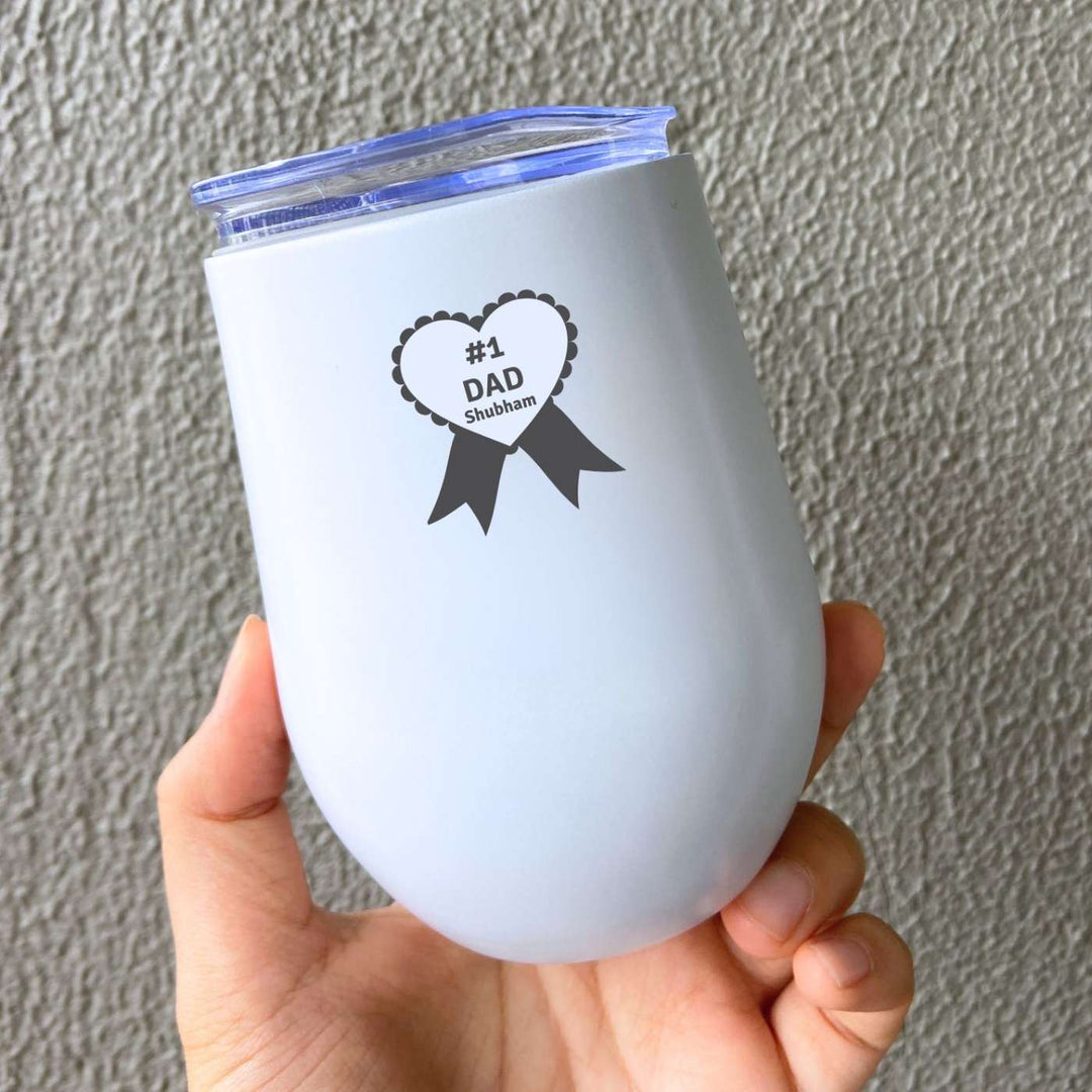 Personalized Handmade Engraved Dad Theme Stainless Steel Tumbler