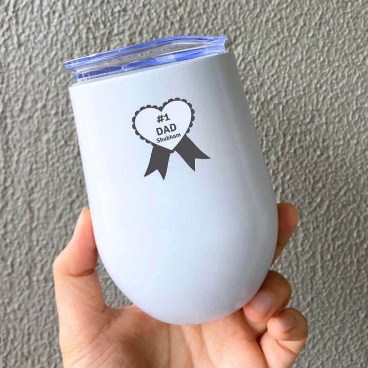 Personalized Handmade Engraved Dad Theme Stainless Steel Tumbler