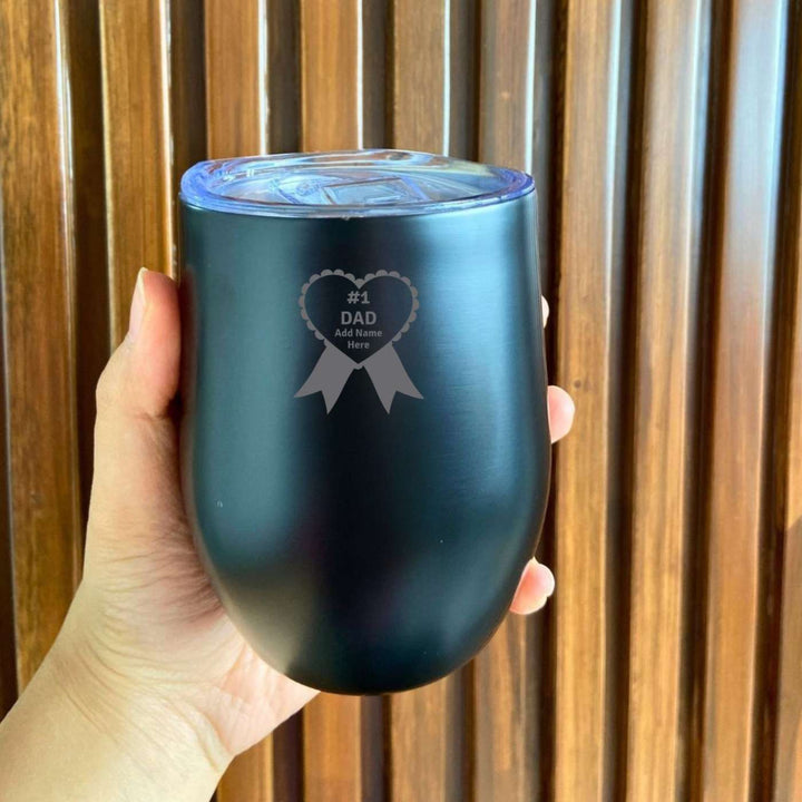 Personalized Handmade Engraved Dad Theme Stainless Steel Tumbler