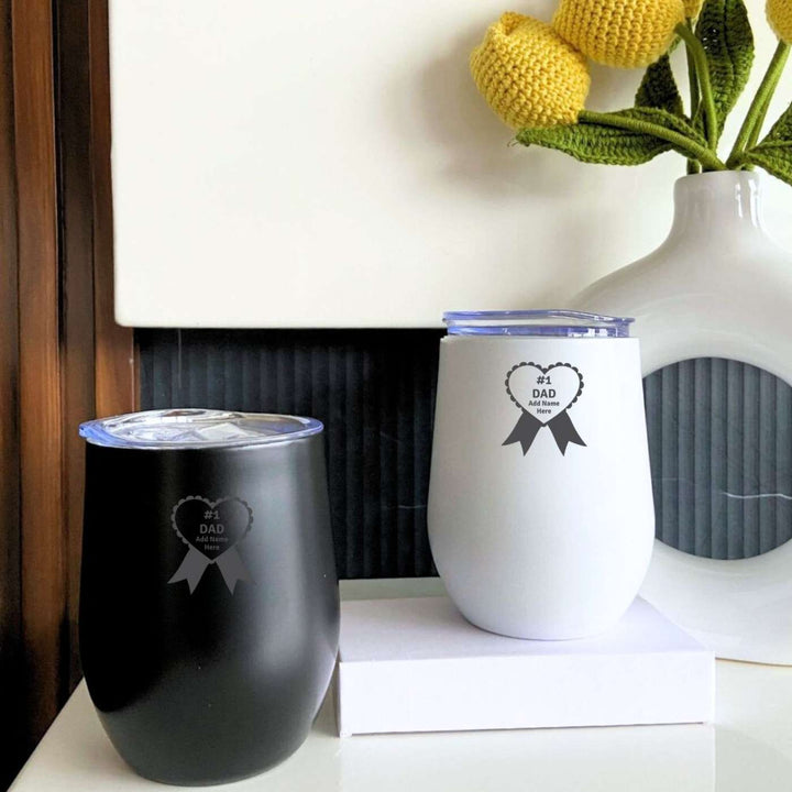 Personalized Handmade Engraved Dad Theme Stainless Steel Tumbler