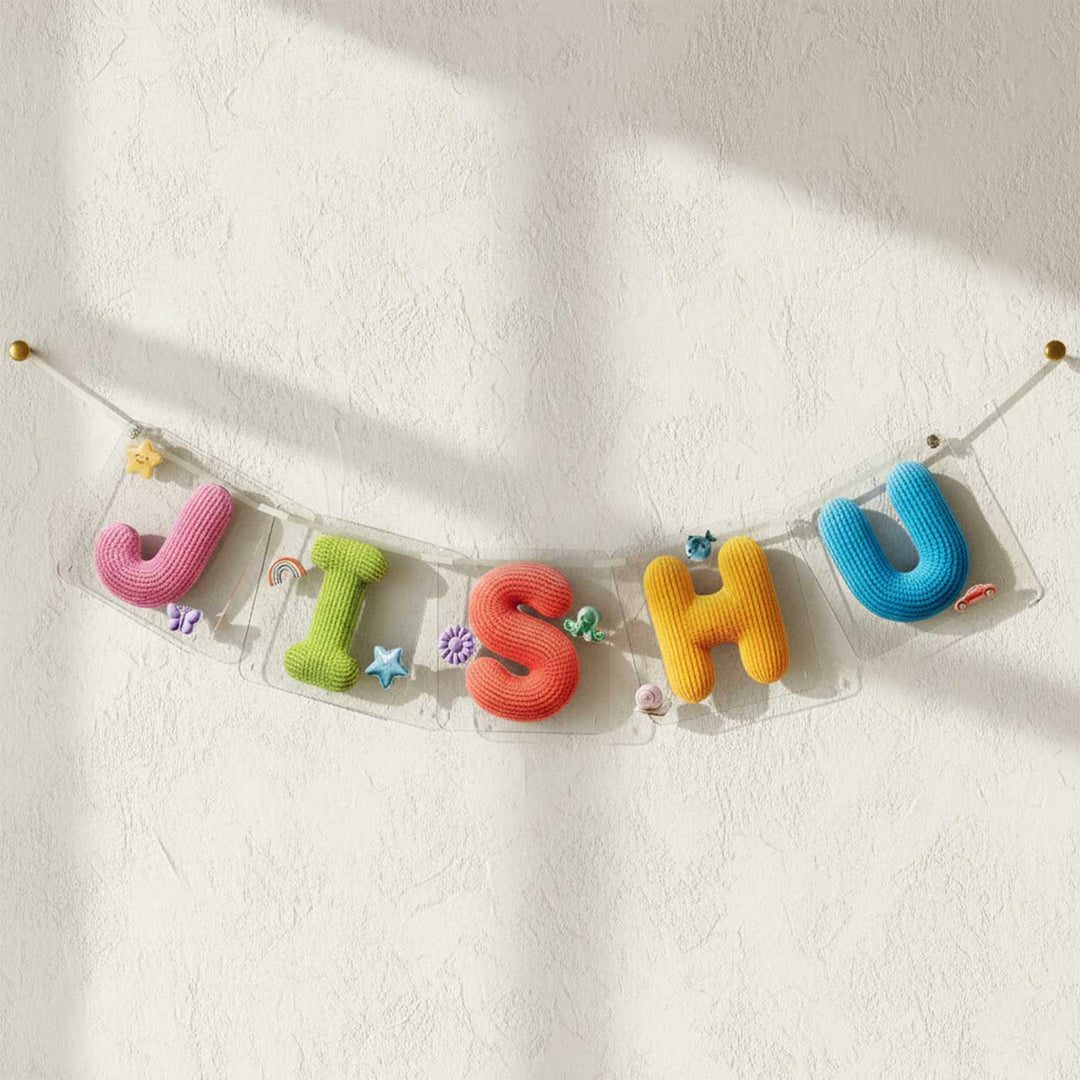 Personalized Acrylic Colourful Knitted Look Bunting