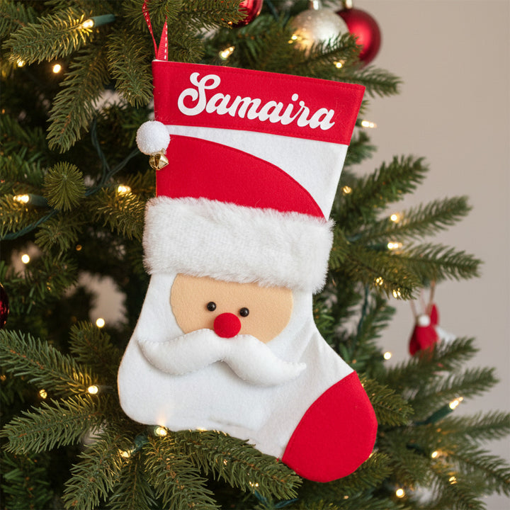 Personalized Santa Theme Felt Christmas Stocking