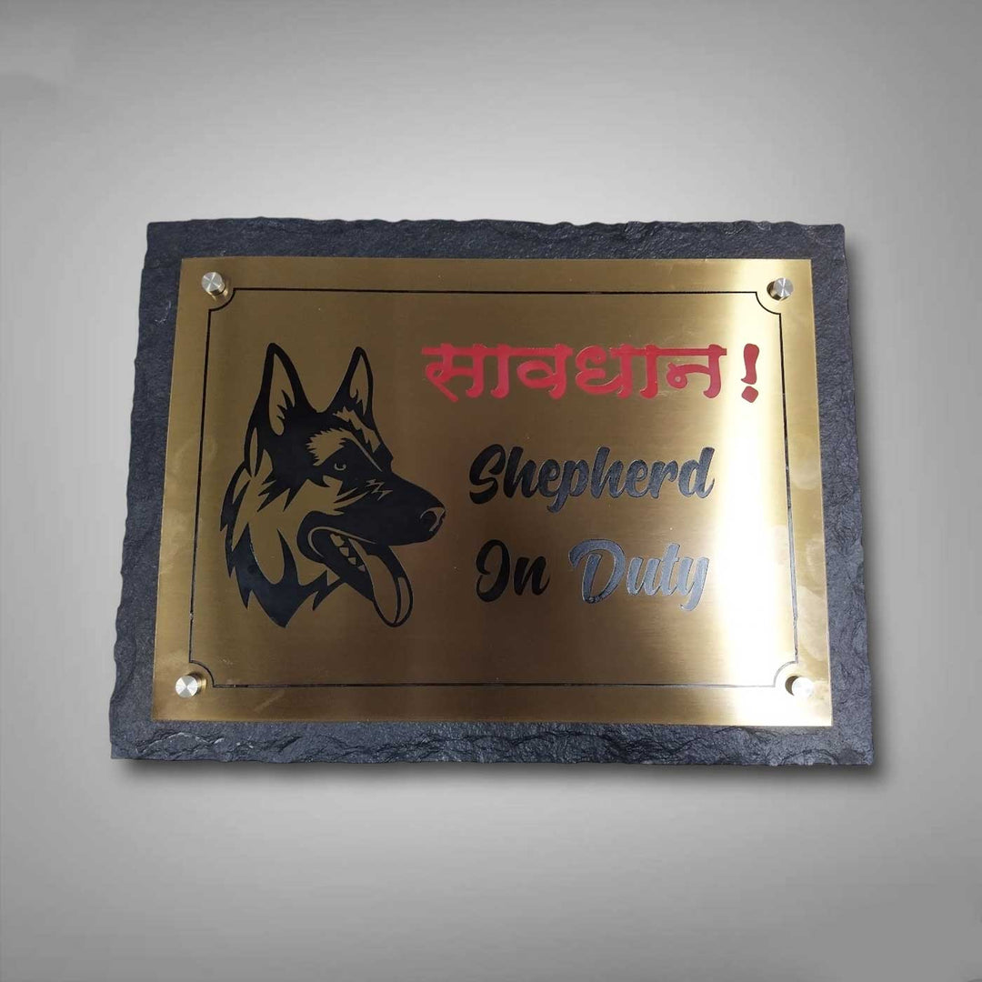 Personalized Engraved Dog Theme Copper Stainless Steel Name Plate For Pets