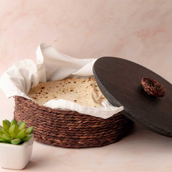 Handmade Ecofriendly Grass Woven Earthy Sophistication Sabai Roti Box