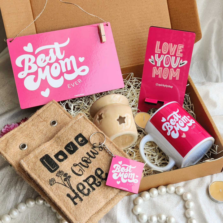 Photo Personalized "Best Mom" Hamper For Mothers| Set of 8