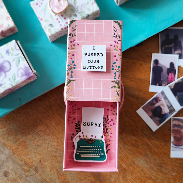 Typewriter Sorry Message Fridge Magnet