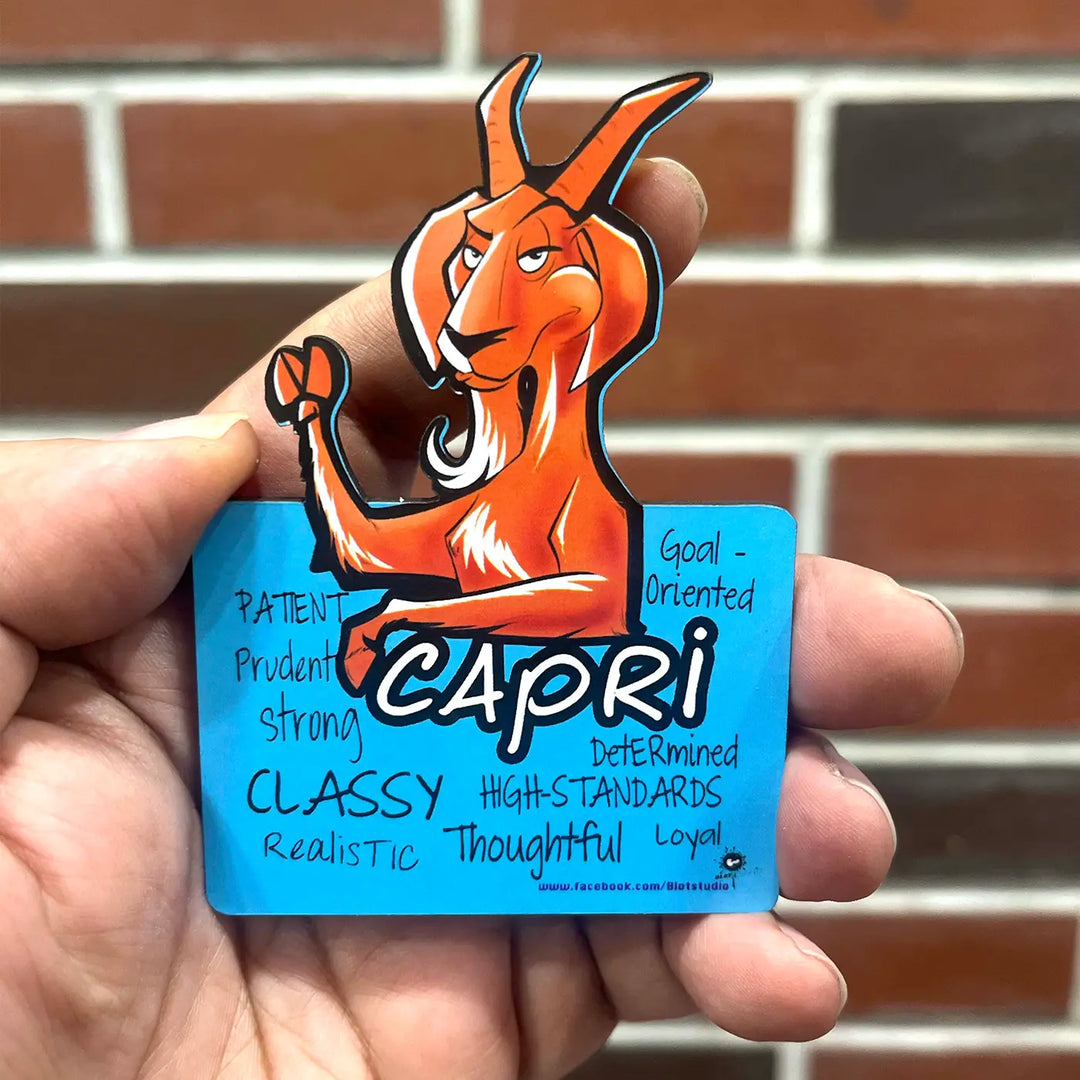 Printed Capricorn Zodiac Sign MDF Wood Fridge Magnet