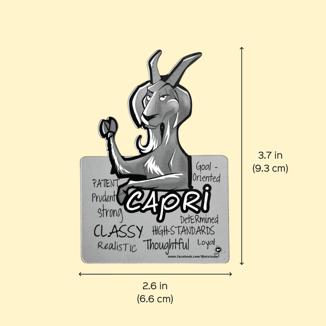 Printed Capricorn Zodiac Sign MDF Wood Fridge Magnet