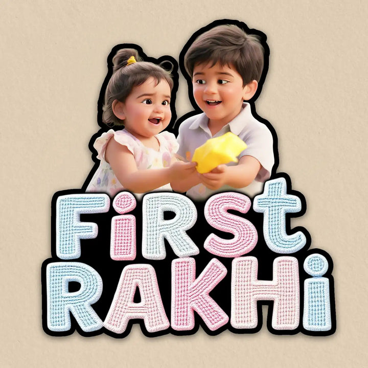 Photo Personalized "First Rakhi" Acrylic Fridge Magnet
