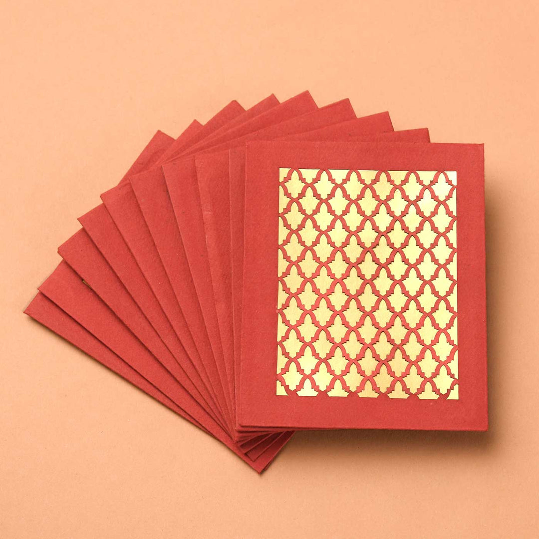 Handmade Naqsh Pocket Paper Envelopes | Set Of 10