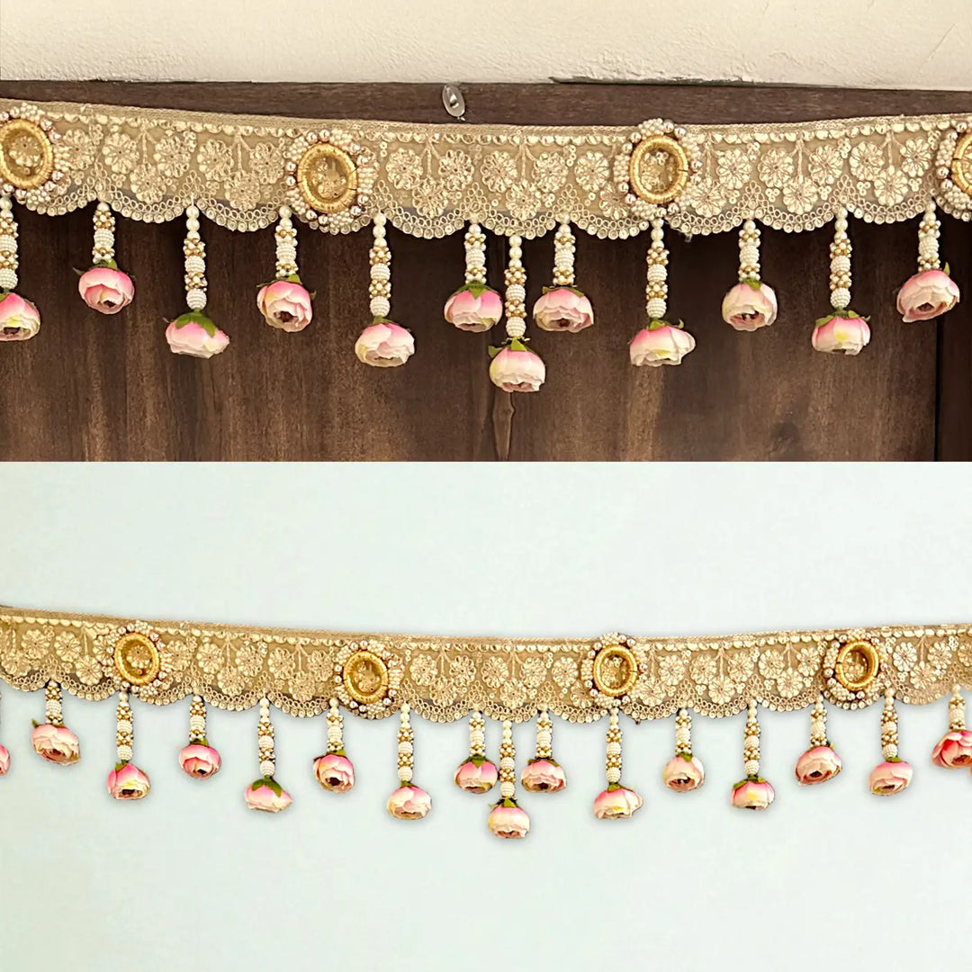 Handmade Decorative Pink Peonies Toran