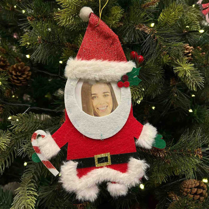 Handmade Santa Felt Photo Frame Ornament For Christmas Tree Decoration