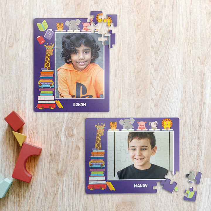 Photo Personalized Animal Library Theme Acrylic Puzzle
