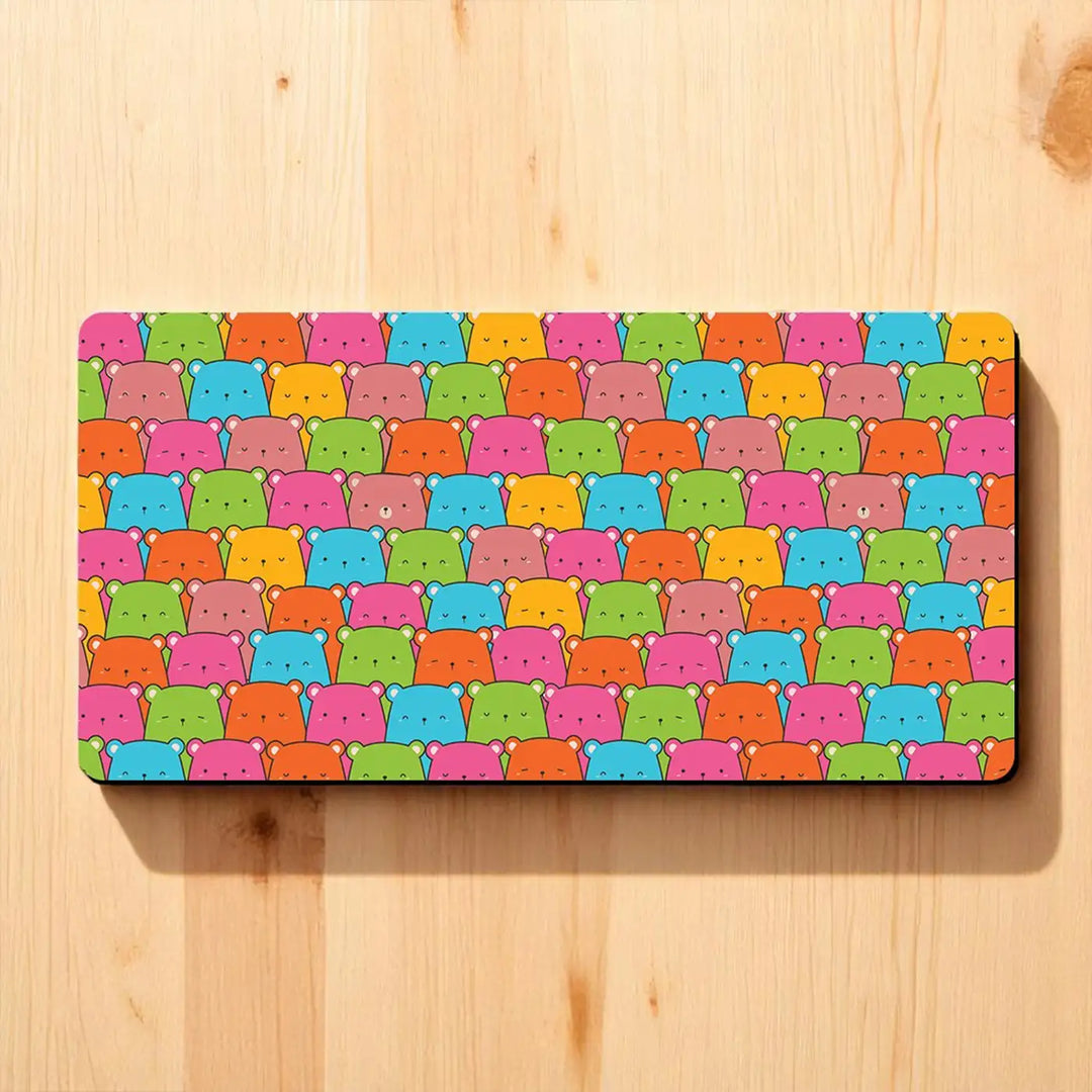 Printed Anti Slippery & Water Resistent Teddy Theme Desk Mat