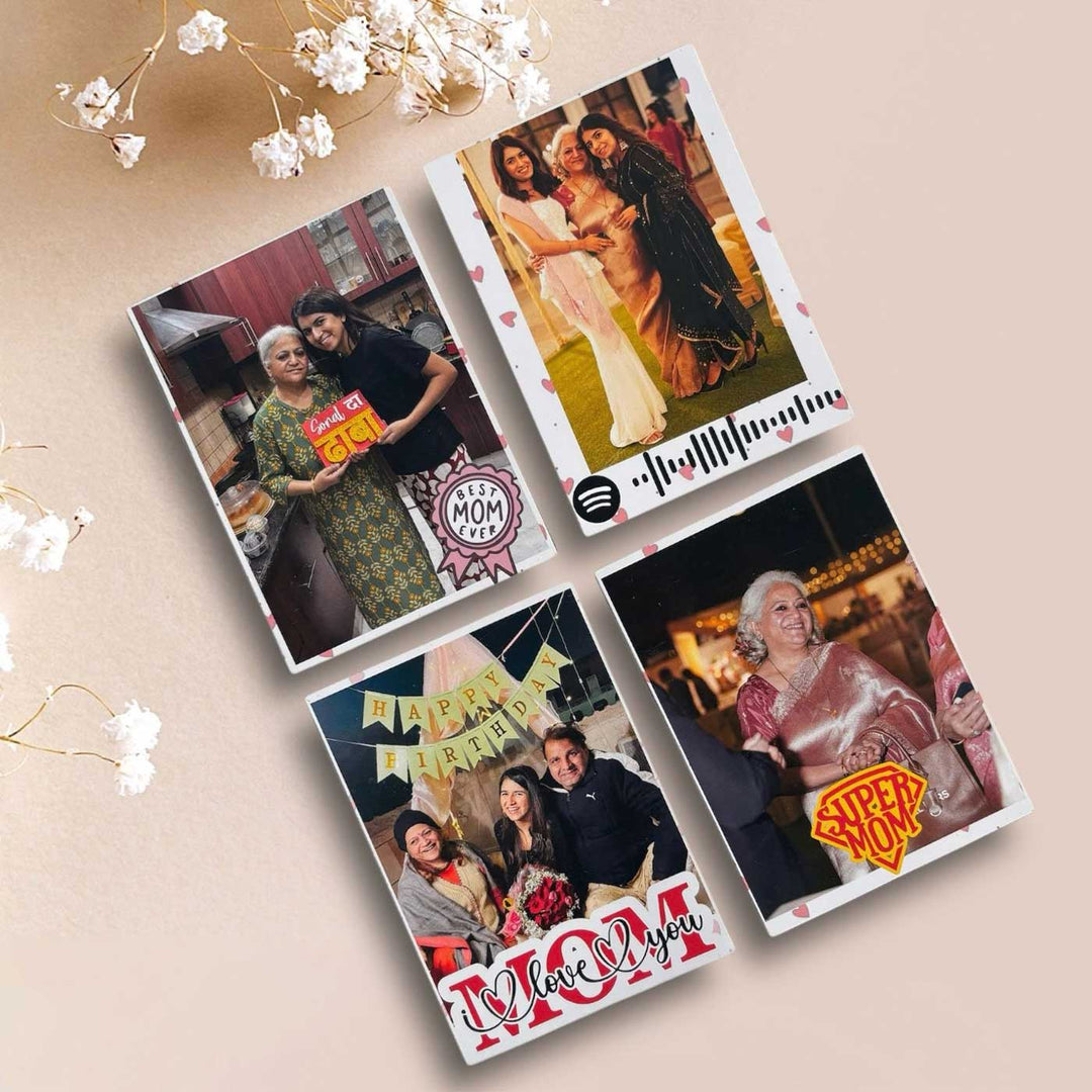 Photo Personalized Special Fridge Magnets Hamper For Mothers | Set of 5