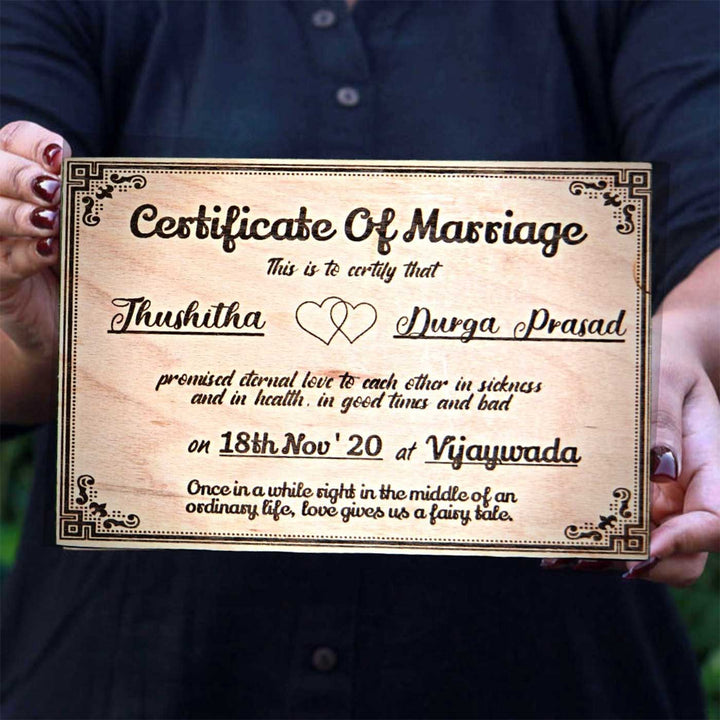 Personalized Rectangle Engraved Wooden Wedding Plaque
