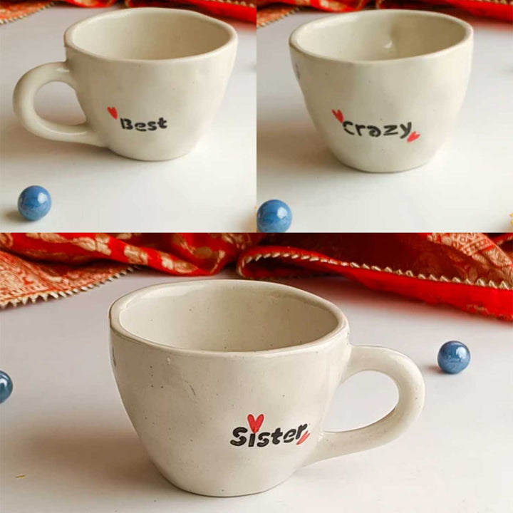 Handmade Best Crazy Sister Ceramic Mug