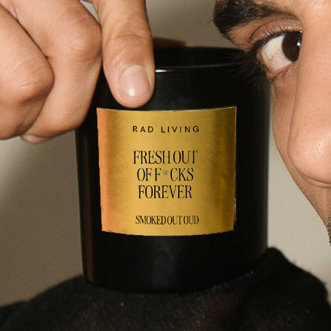 Hand Poured Fresh Out Of F*cks Forever, Smoked Out Oud Scented Soy Wax Candle