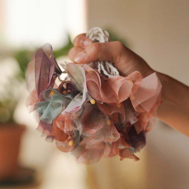 9.15m, 50 Bulbs | Handmade Light Pastel Organza Fabric LED Fairy Light