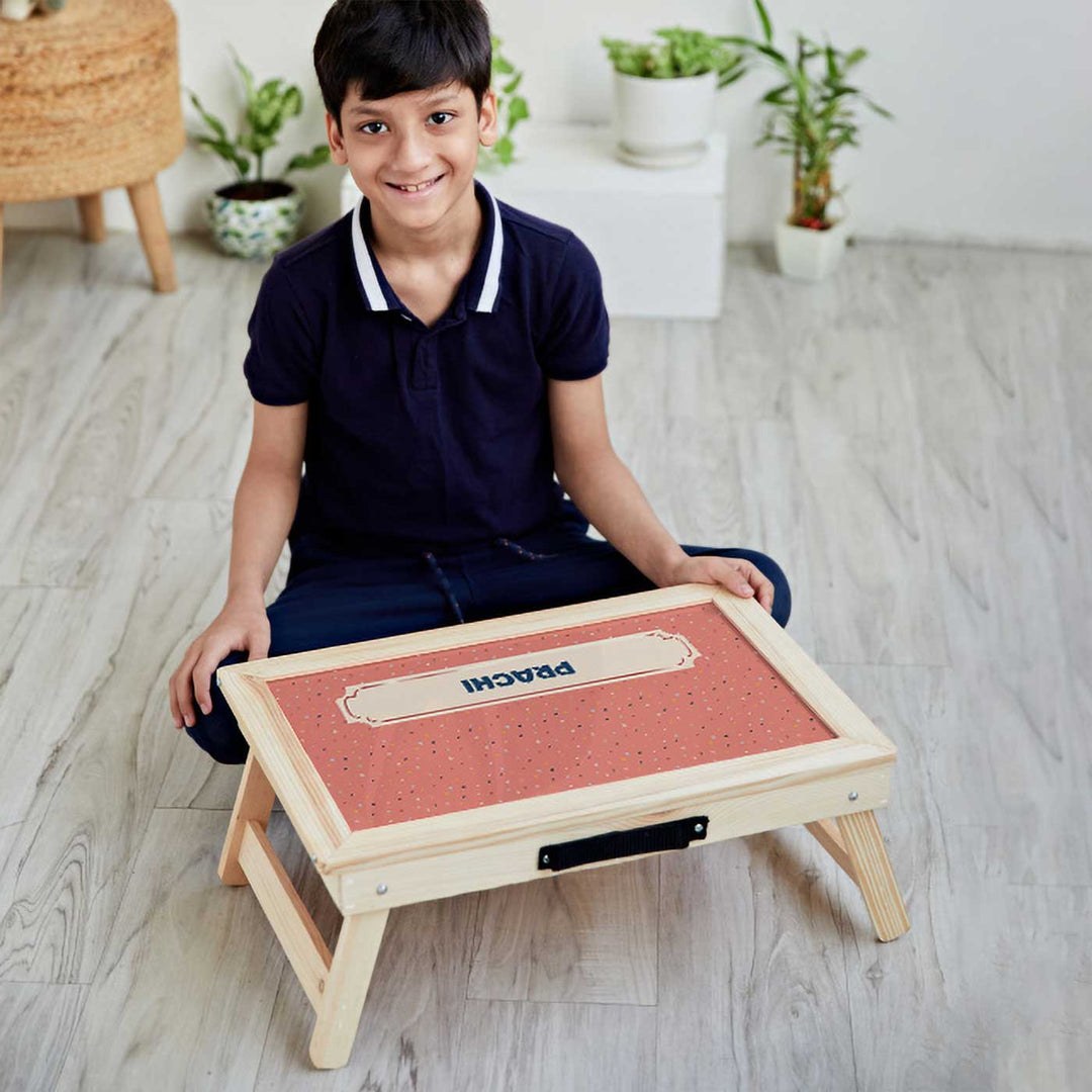 Personalized Triangle Tango Theme Wooden Foldable Desk