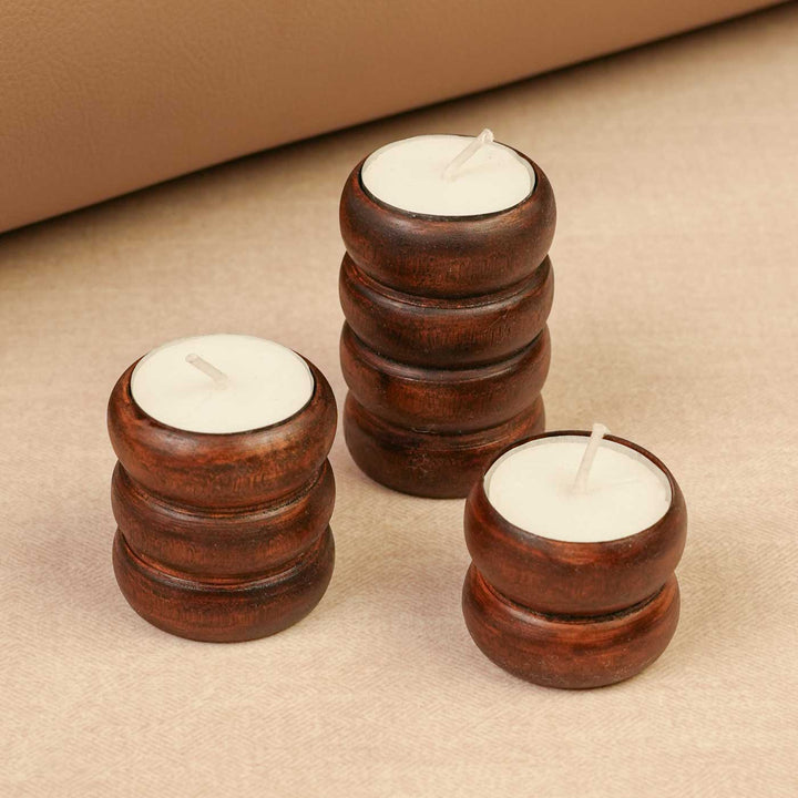 Handmade Spiral Glow Wooden Candles Hamper | Includes Spiral Wooden Candles, Seed Card And Outer Box