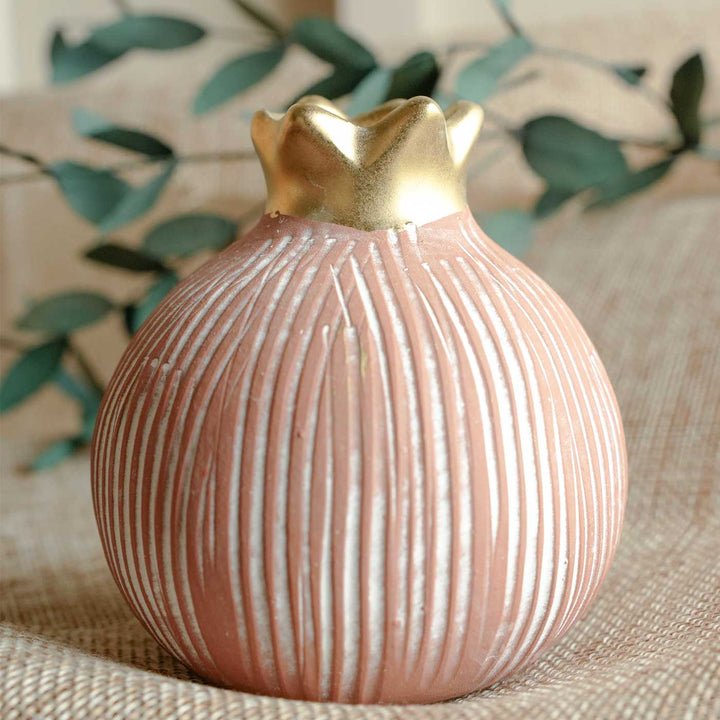 Handmade Pomogranate Jewel Pink Porcelain Vase