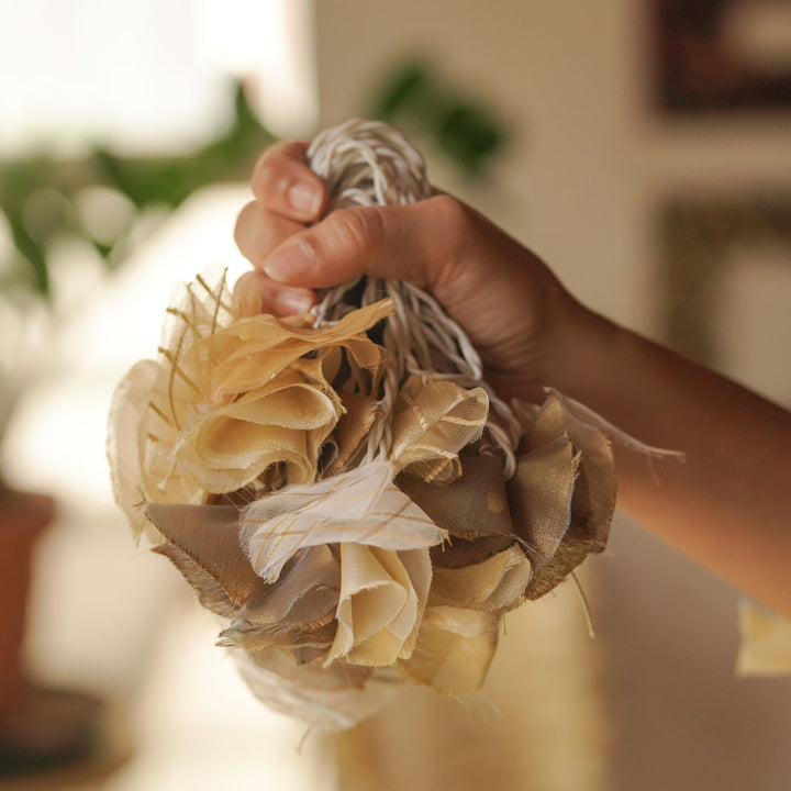 9.15m, 50 Bulbs | Handmade Pastel Organza Fabric LED Fairy Light