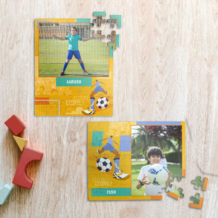Photo Personalized Football Goals Boy Theme Acrylic Puzzle