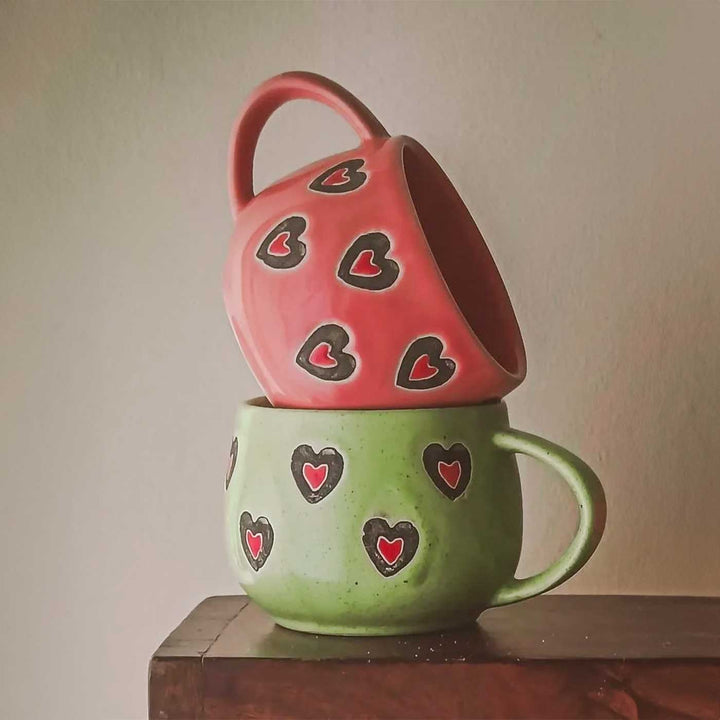 Handmade Sweetheart Matka Ceramic Mug