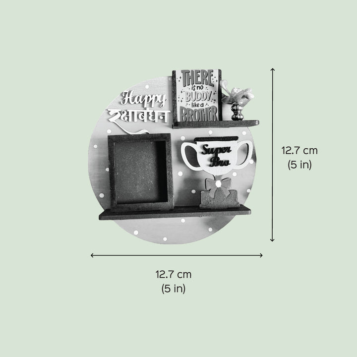 Photo Personalized "Super Bro" Miniature Shelf MDF Wood Fridge Magnet