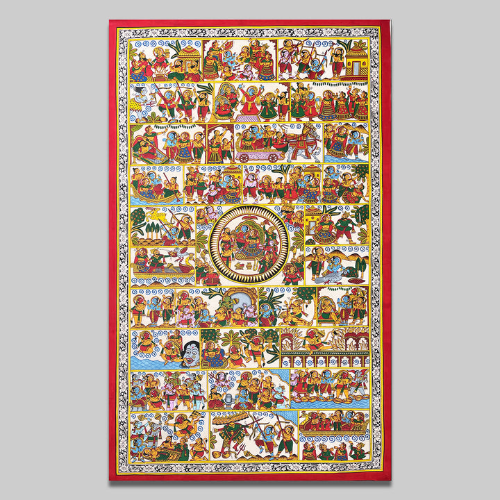 48 X 30 Inch | Ramayana Paper Phad Painting
